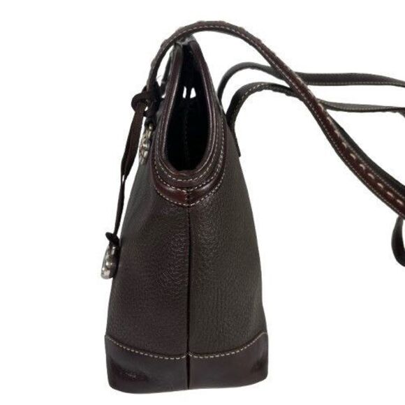 New Brighton Brown Mixed Leather Hobo Shoulder Bag Tote Purse MRP $270 - Picture 5 of 16